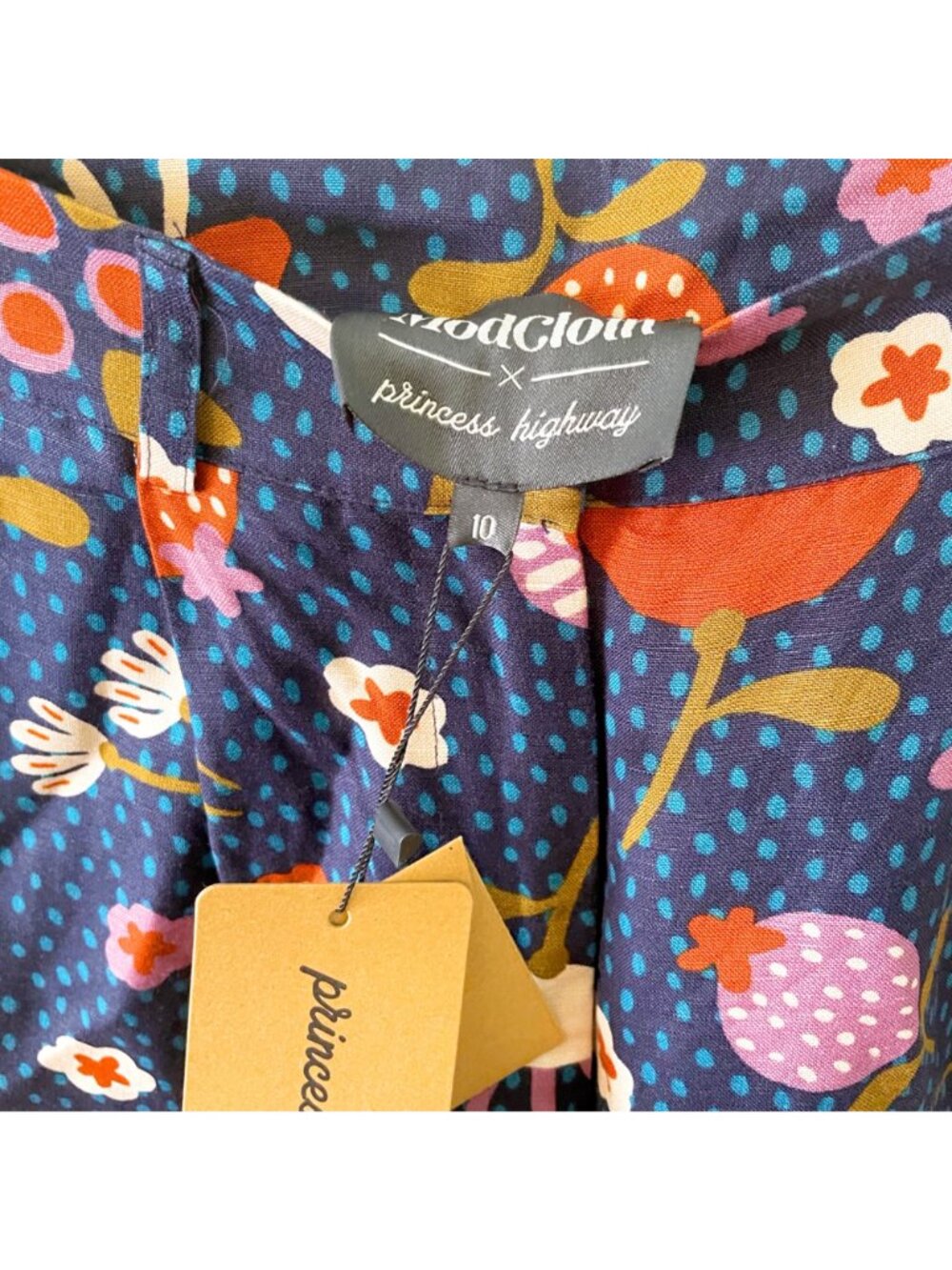 NWT Modcloth x Princess Highway Linen Print Pants, Size 10 - Picture 4 of 6